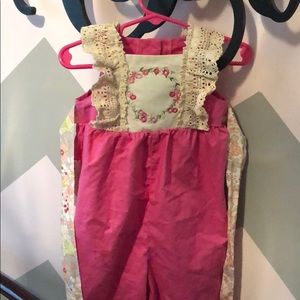 Ricrac and ruffles romper